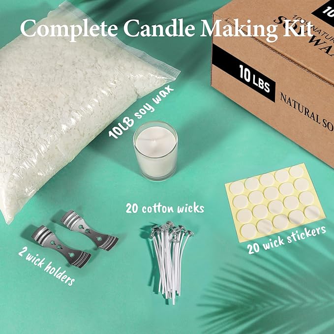SAEUYVB Natural Soy Candle Wax for Candle Making, 10lb Bag, Premium Soy Wax - Image 2