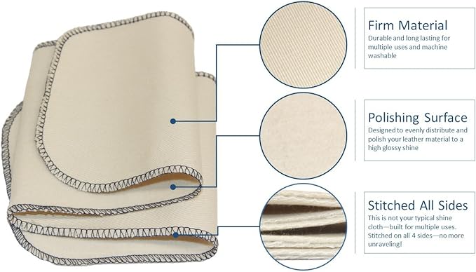 FeetPeople Premium Professional Shine Cloth, 20 Inch x 5 Inch, 2 Cloths - Image 3