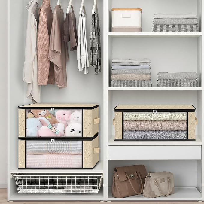 HomeHacks Storage 8-Pack Clothes Organizer Storage Bags Foldable Storage Box - Image 6