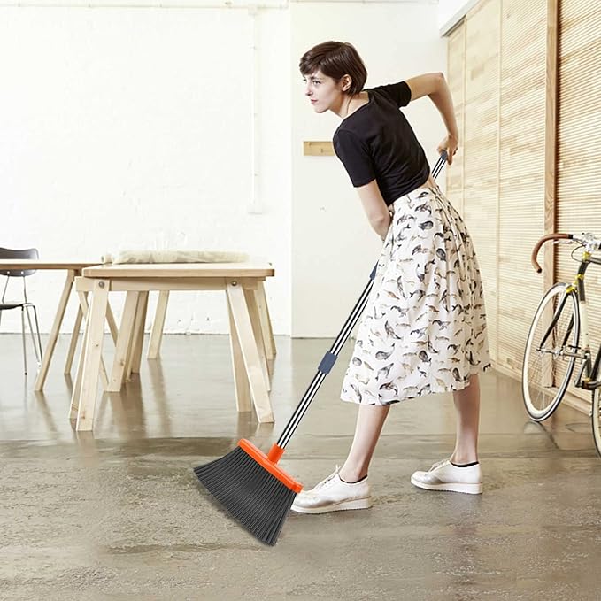 kelamayi Upgrade Broom and Dustpan Set, Self-Cleaning - Image 5