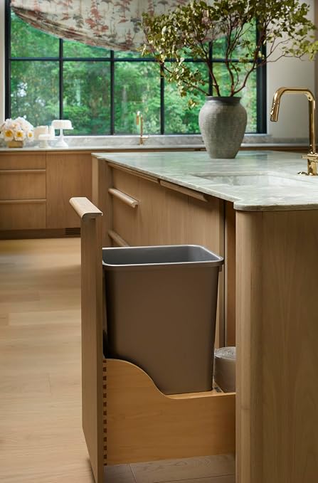 Rev-A-Shelf Pullout Trash Can for Kitchen Cabinet, Single 50 Qt Bin - Image 2