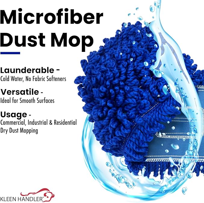 KLEEN HANDLER 3 Pack of 36 Inch Microfiber Dust Mop, Large Washable Commercial - Image 7