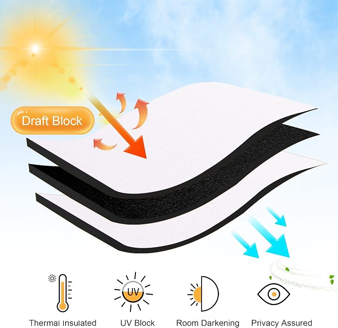 RYB HOME White Half Window Curtains, Short Tier Cafe Curtains - Image 4
