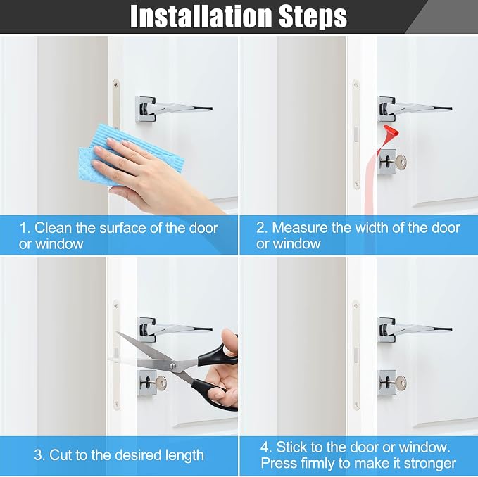 Draft Seal Tape for Doors and Windows 2 in x 10 Ft Silicone Weather Stripping - Image 5