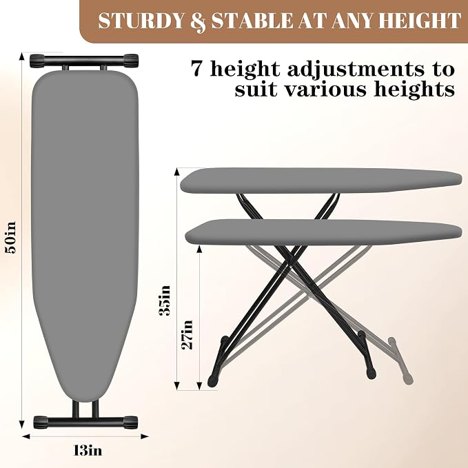 Ironing Board, Compact and Space Saver, Size 13 x 43, Metal Construction - Image 2