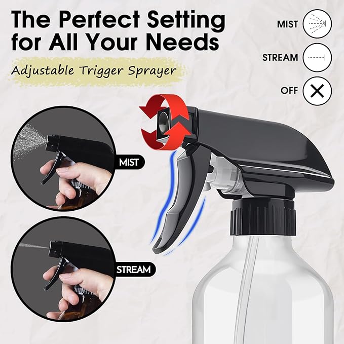 2 Packs Plastic Spray Bottles 360° Water Spray Bottle - Image 2