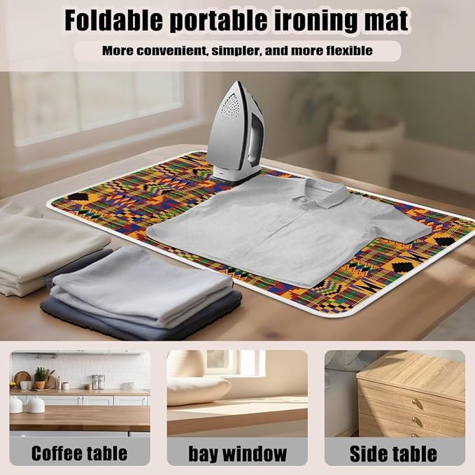 Ironing Mat Pad for Table Portable Travel Iron Blanket African Print Ironing - Image 6