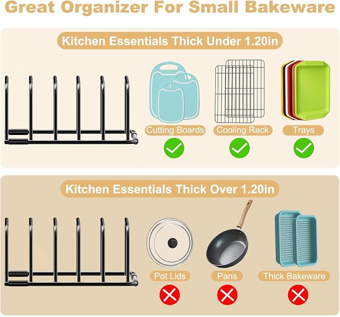Cutting Board Organizer, Cutting Board Holder Rack Baking Cookie Pan Sheets - Image 3