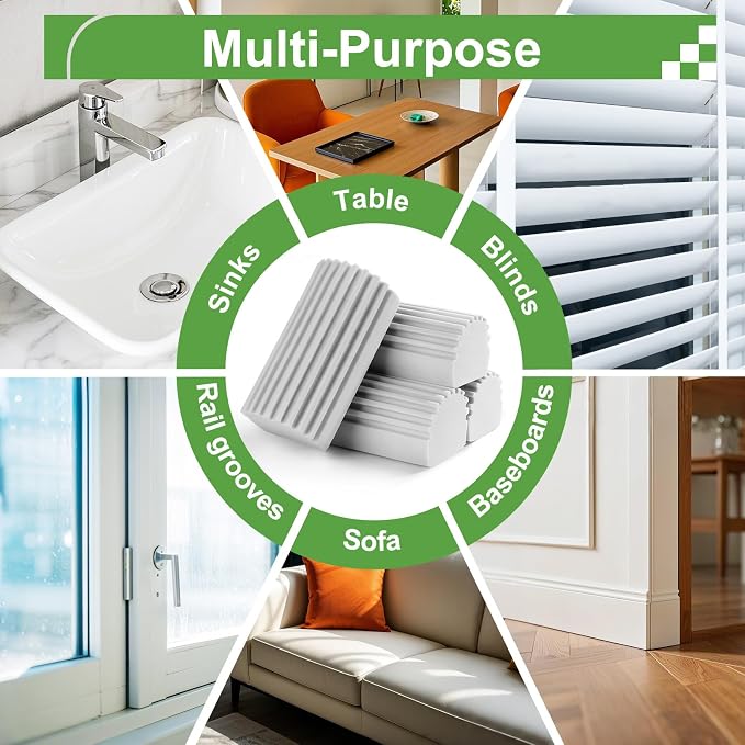 4-Pack Damp Clean Duster Sponge, Sponge Cleaning Brush, Duster - Image 5