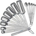 Stainless Steel Measuring Spoons Set of 14 by YUNNKEEY