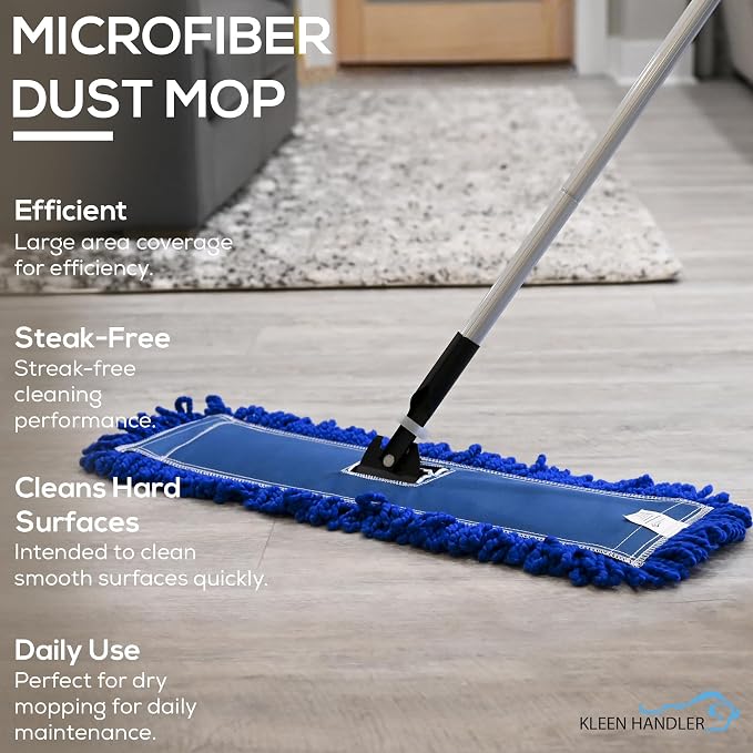KLEEN HANDLER 24 Inch Microfiber Dust Mop, Medium Washable Commercial, - Image 5