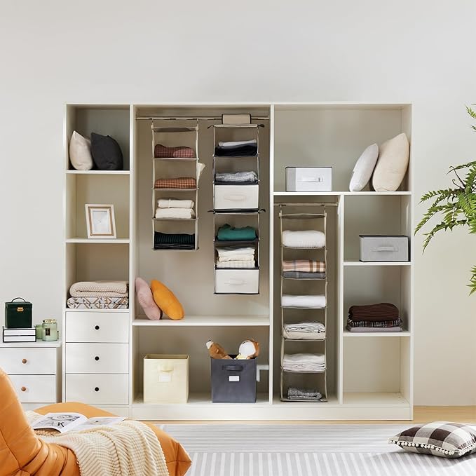 YOUDENOVA Hanging Closet Organizer, 5-Shelf Closet Hanging Storage Shelves - Image 2