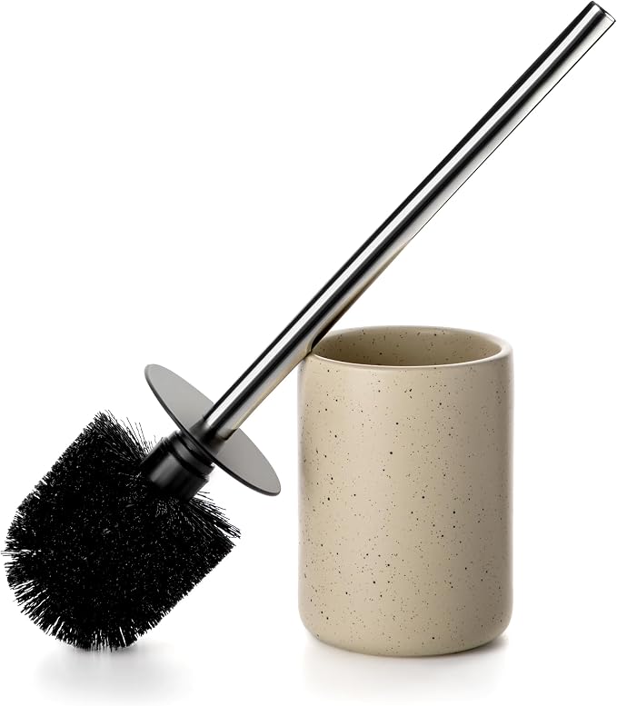 Ceramic Toilet Brush & Holder Set by ViosuniuBathroomSpecialists