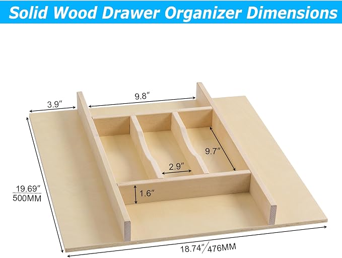 WelFurGeer Premium Wooden Silverware Organizer - Image 6