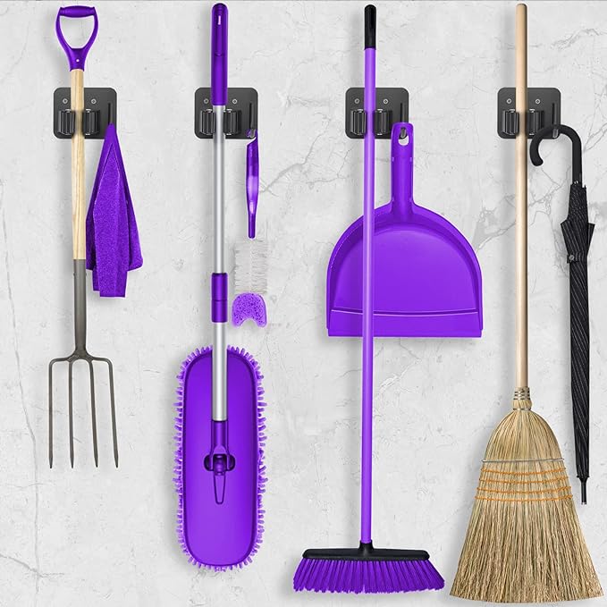 Stainless Steel Broom Holder, Heavy Duty, Rust Resistant, 4 Gripper Positions - Image 5