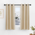PONY DANCE Blackout Curtains Short, Half Window Curtains Tiers Solid Microfiber by PONYDANCE