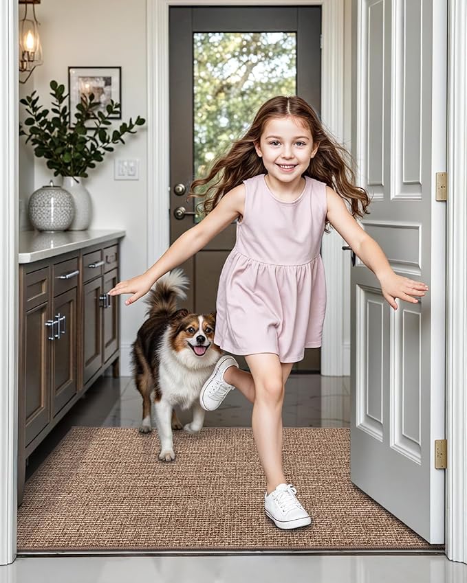 LUMI Indoor Door Mat 17"x30", Ultra Thin Low Profile Non-Slip Doormat - Image 5