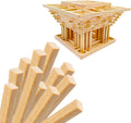 1/2 x 12 Inch 50 PCS Square Dowel Rods Wood Sticks Wooden Dowel Rods Unfinished by DTmasao