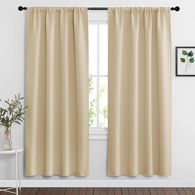 RYB HOME Blackout Shades Curtains Window Dressing Energy Saving Curtain by RYBHOME