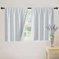 RYB HOME 100% Blackout White Short Curtains, Thermal Insulated Total Room by RYBHOME