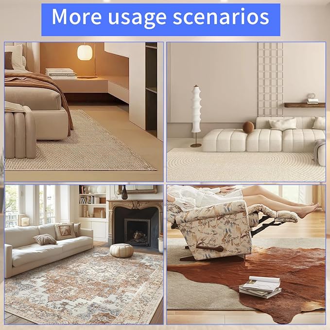 Extra Large Area Rug Pad, 9x12 Ft Cushioned Carpet Pad, Thick Felt Pad - Image 5