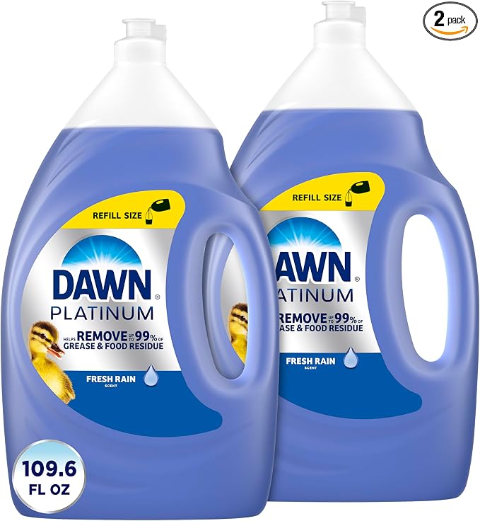 Dawn Platinum Dish Soap Liquid, Dishwashing Liquid, Grease Removal, Fresh Rain by Dawn