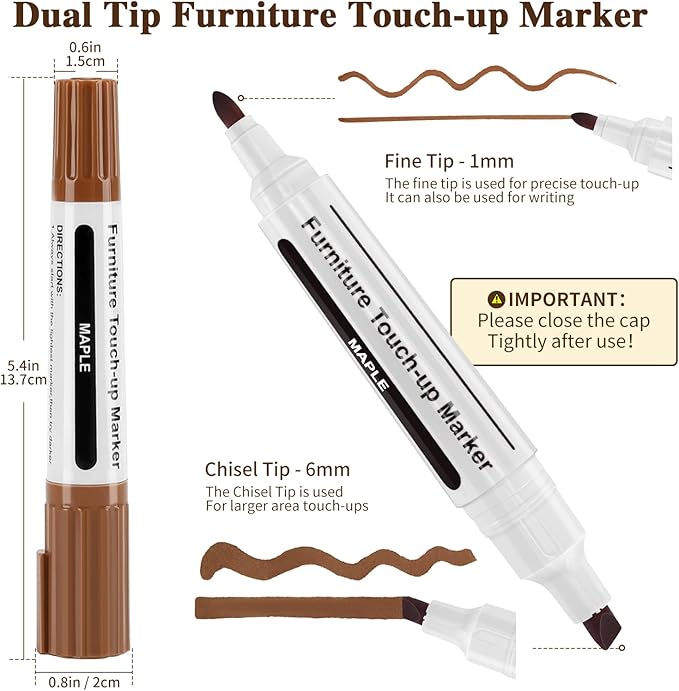 Dual Tip Furniture Markers Touch Up, Upgrade 13 Pcs Wood Markers Furniture - Image 3