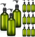 Tessco for you 12 Pack Green Soap Dispenser Empty Plastic Pump Bottles by Tessco