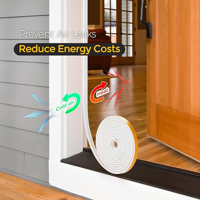 33 Feet Weather Stripping Door Seal- 1/2" Wide X 1/4" Thick Door Bottom Seal - Image 6