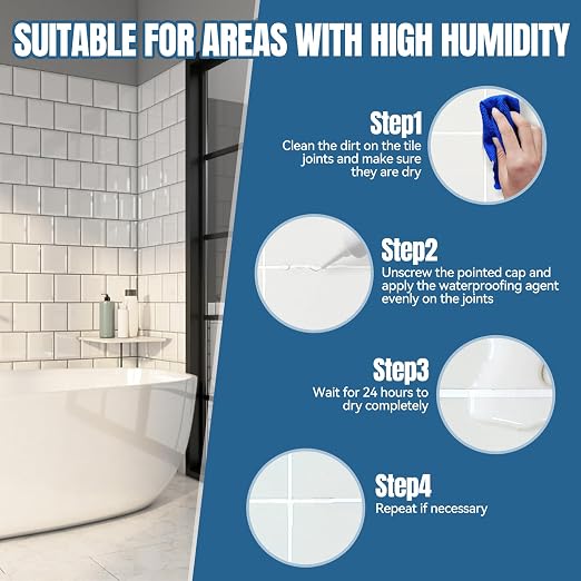 JAOJAO Grout Sealer for Floor Tile, Grout Repair Kit Tile Grout Sealer Shower - Image 6