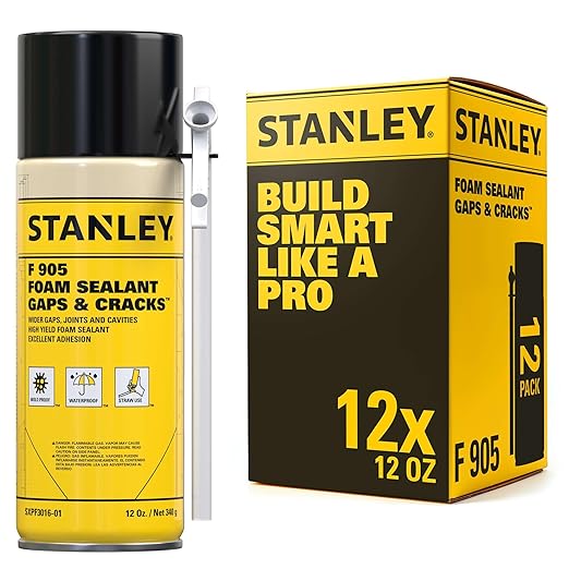 Stanley F905 Gaps & Cracks Sealant – Polyurethane Spray Foam Insulation by STANLEY