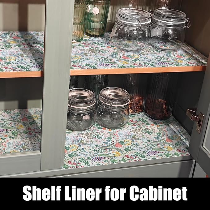 Floral Shelf Drawer Liners, 16IN x 10FT Non Adhesive and Strong Non-Slip - Image 7