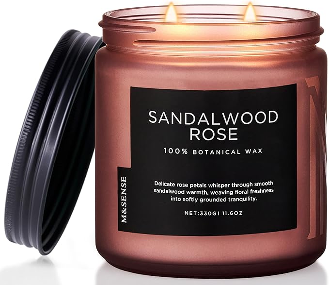 M&SENSE Sandalwood Rose Scented Candle by MSENSE