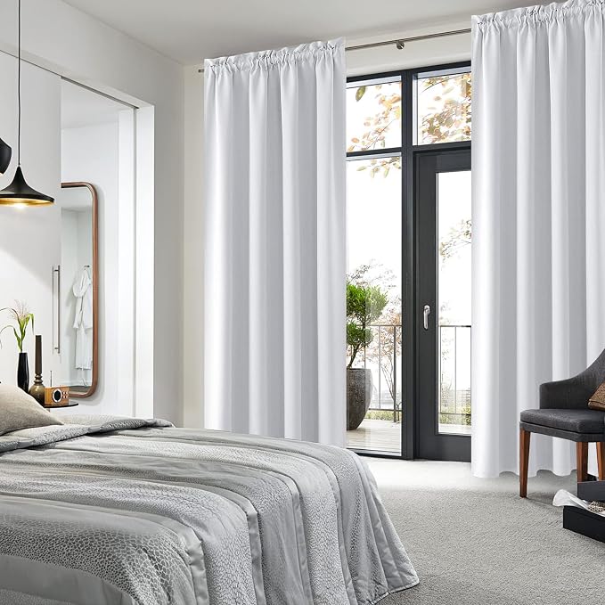 DWCN Blackout Curtains Room Darkening Thermal Insulated Bedroom Curtains Window - Image 2