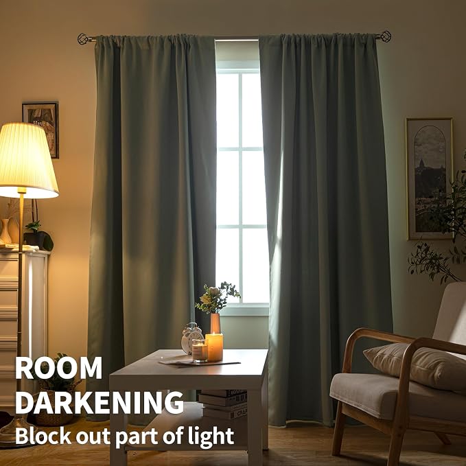 BGment Light Sage Blackout Curtains 84 Inches Long - Image 3