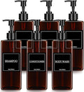Tanlade 6 Pcs Shampoo and Conditioner Dispenser Bottles 16oz Modern Shower Soap by Tanlade