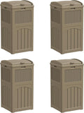 YESHOMY 4 Pack Outdoor Trash Can by SearchallYESHOMY