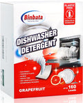 Eco Dishwasher Detergent Sheets Up To 160 Loads, Grapefruit Scent Plastic Free by Binbata