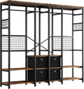 IRONCK Garment Racks with Shelves 4 Drawers and 8 Hooks Heavy Duty Closet by IRONCK