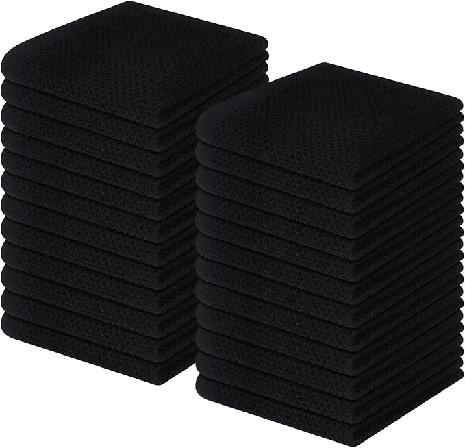Homaxy 100% Cotton Waffle Weave Kitchen Dish Cloths, Ultra Soft Absorbent Quick by Homaxy