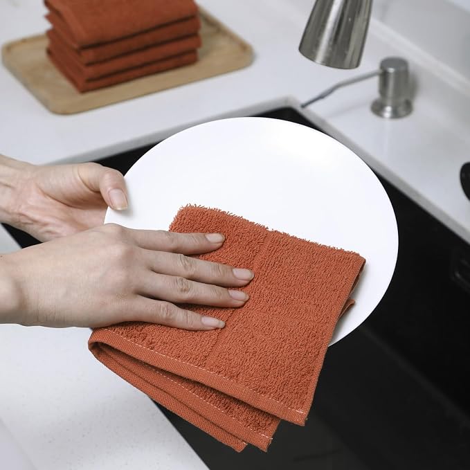 Glynniss Kitchen Dish Cloths Highly Absorbent Dish Rags 100% Cotton Wash Cloths - Image 6