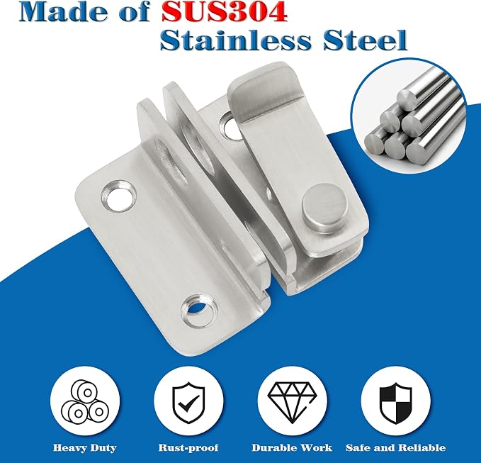 Alise Flip Latch, Gate Latches Slide Bolt Latch Safety Door Lock Catch - Image 3