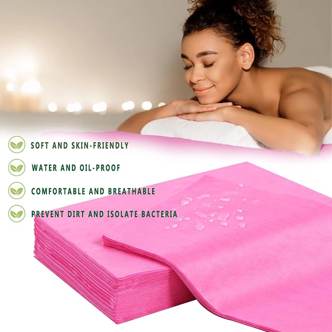 200 Pcs Disposable Bed Sheets 31" x 71" Massage Table Sheets Non Woven Fabric - Image 2