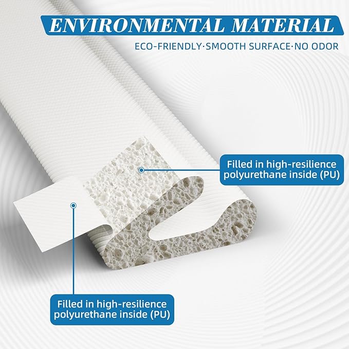 V-Shaped Weather Stripping Door Seal, 33FT Draft Stopper - Image 5