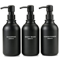 MaisoNovo Refillable Shampoo and Conditioner Bottles | 16.9 fl oz Set of 3 by MaisoNovo-TheArtofSustainableLiving