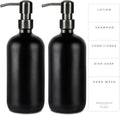 Emerson Essentials Glass Soap Bottle Dispensers, 2 Pack, Stainless-Steel Pumps by Emerson+Essentials