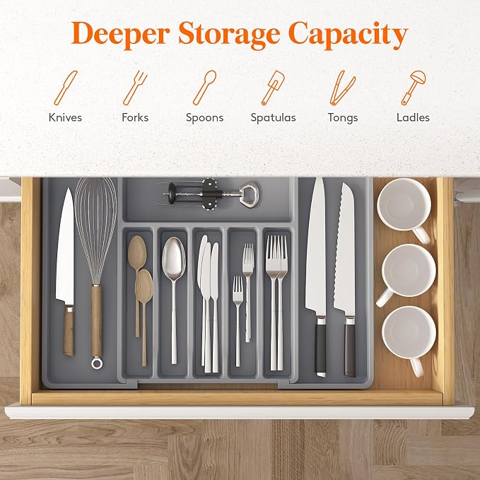 Lifewit Deep Silverware Drawer Organizer - Image 4