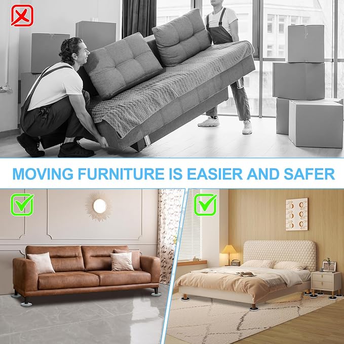 New Upgrade Furniture Sliders, Round Moving Pads - Image 5