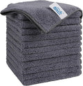 HOMEXCEL Grey Microfiber Cleaning Cloth, 12 Pack Premium Microfiber Towels by HOMEXCEL