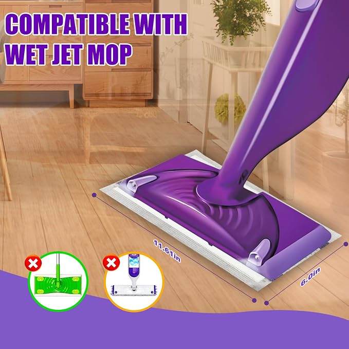 20 Count Mop Pad Refills for Wet Jet Mop, Wet Jet Pads for All Floor Types - Image 3